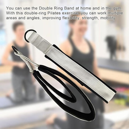 Pilates Double Loop Straps for Reformer, D Ring Straps Handle, Yoga Exercise Straps, 2 PCS