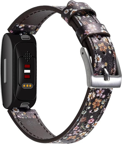 Leather Bands Compatible for Fitbit Inspire 3/2, Classic Wristbands Accessories Strap Replacement Band for Fitbit Inspire 3 Fitness Tracker Women Men