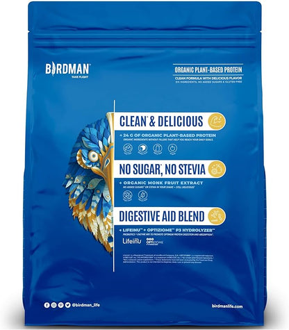 Falcon Vegan Protein Powder Organic, Stevia & Sugar Free, Plant Based Protein, Low Carb, Dairy Free, Keto, Non Whey Protein, Probiotic, Pea Protein | Vanilla Flavor - 60 Servings - 3.9 lb