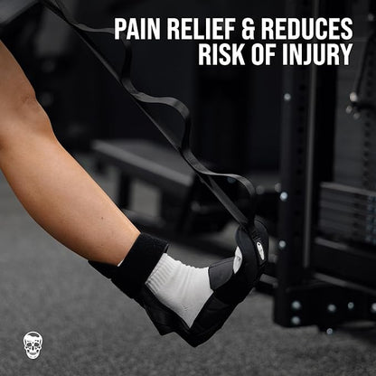 Gymreapers Foot and Calf Stretcher for Plantar Fasciitis, Achilles Tendonitis, Rehabilitation - Flex Strap for Physical Therapy, Pilates, Flexibility Training, Thigh & Hamstring Stretcher and Heel Spurs & Shin Splints