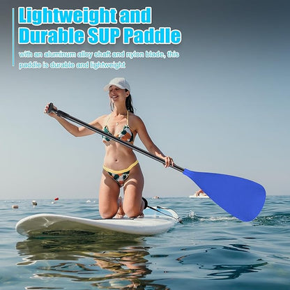 2 Set of 3 Pieces Sup Paddle Board Paddle Kayak Adjustable Stand up Oar Aluminum Alloy Lightweight Replacement Paddleboard Detachable Aluminum Alloy Shaft for Surfing Fishing