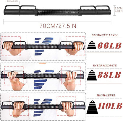 INNOLIFE Power Twister Bar, Adjustable Chest Expander, Upper Body Exercise Equipment for Chest Workout, Shoulder, Forearm, Bicep and Arm Strengthening Workout Equipment