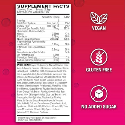 EHP Labs OxyShred Thermogenic Fat Burner - Pre-Workout Powder with L-Glutamine, Acetyl L-Carnitine, Metabolism Booster, Weight Loss, Appetite Control, Energy Drink, Dr. Soda Pop, 60 Servings