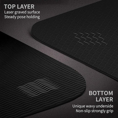 CAMBIVO Extra Wide Yoga Mat for Women and Men (72"/84"x 32"x 1/4") TPE Workout Mat, Non-slip Large Exercise Fitness Mat for Yoga, Pilates, Workout