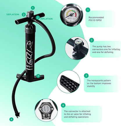 10’6’’ Portable Inflatable Stand Up Paddle Board (SUP) for Adults and Youth with Non-Slip Deck – Complete Accessories Kit, Perfect for Fishing, Yoga, Fitness & Family Fun