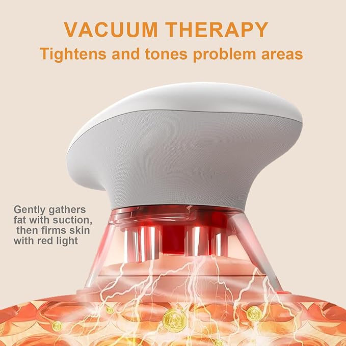 Body Sculpting Machine, Professional Cordless Handheld Massager Electric Cupping Therapy Massager – for Belly, Waist, Arms, Leg, Home Tool for Women (White)