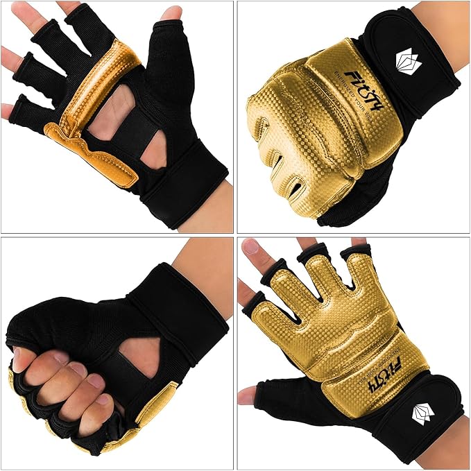 FitsT4 Sports Half Mitts MMA UFC Training Boxing Punch Bag Martial Arts Gloves