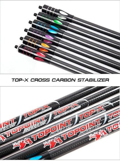 10 Inch 12 Inch 15 Inch Archery Bow Stabilizer Balance Bar Rod Side Rod Carbon Fiber Stabilizer Dampen Weight for Compound Bow Recurve Bow Accessory