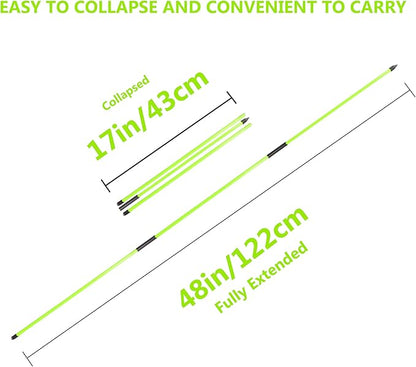 Golf Alignment Sticks - Golf Sticks Alignment Aid Golf Alignment Rods for Aiming, Putting, Full Swing Trainer, Posture Corrector Golf Training aid with Clear Tube Case