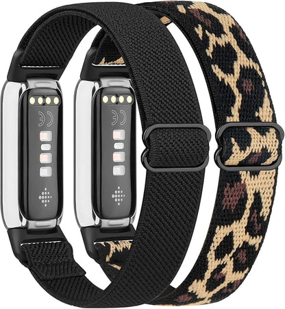 2 Pack Adjustable Elastic Bands for Fitbit Luxe Bands