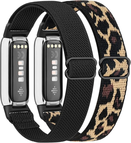 2 Pack Adjustable Elastic Bands for Fitbit Luxe Bands