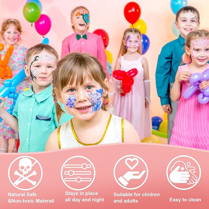 Go Ho Gold Face Body Glitter,Mardi Gras Glitter Makeup Gold Face Paint,Holographic Chunky Sequins Glitters for Eye Lip Hair Nails,Festival Rave Accessories,52g