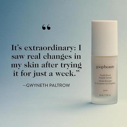 goop Beauty Peptide Serum |Reduces Fine Lines, Wrinkles, & Dark Spots | Peptides, Ceramides, & Niacinamide | Anti Aging Treatment to Improve Firmness & Elasticity | 1 fl oz