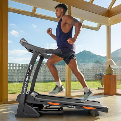 THERUN Incline Treadmill for Running and Walking, 300 lbs Weight Capacity Folding Treadmill with 0-15% Auto Incline, Wide Belt, 3.5HP, App, Heart Rate