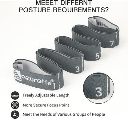 Premium Durable Stretch Straps with Loops, Stretching Strap for Physical Therapy, Multi-Loop Yoga Strap Fitness Exercise Strap for Yoga, Pilates, Dance, Flexibility&Exercise