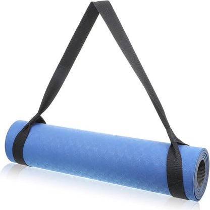 Black Yoga Mat Sling 1 Pcs Multi-purpose Straps Easy-Cinch Yoga Mats Holder Adjustable Strap Hands-Free Easy to Carry for Carrier and Organizing - Mat Not Included