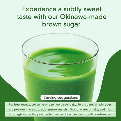 Kin no Aojiru Veggie Blend - 25 Types of Pure Japanese Vegetables Including Young Barley Grass - Ready-to-Use 0.12 oz. (3.5g) Individual Packet × 30pcs - Gluten Free, 2 Pack