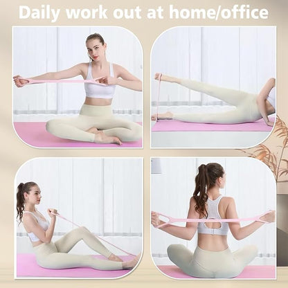 Figure 8 Fitness Resistance Band, Elastic Bands for Working Out,Arm,Back Training Elastic Ropes, Exercise Equipment for Yoga, Pilates,Physical Therapy,Stretching（3 Pack）