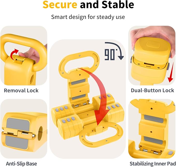 2-in-1 Adjustable Dumbbells Set, 4 Levels Weight Dumbbells Set for Women Men, Each 2.2/3.3/4.4/5.5lb Hand Weights with Kettlebell Form for Home Gym Exercise Training