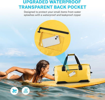 Gonex 40L 60L 80L Extra Large Waterproof Duffle Travel Dry Duffel Bag Heavy Duty Bag with Durable Straps & Handles for Kayaking Paddleboarding Boating Rafting Fishing