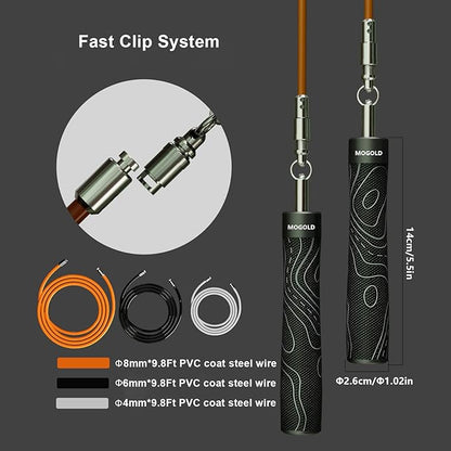 Weighted Jump Rope for Men Women -Interchangeable 1/5lb 1/4lb 1/2lb Heavy jump ropes - 360 Degree Spin - Length Adjustable,Ergonomics Leather Grip Skipping Rope for Fitness Weight Loss & More