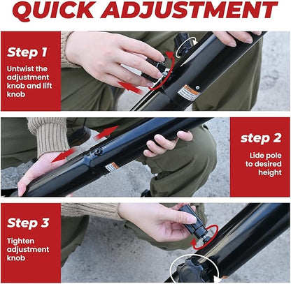 IGL Portable Basketball Hoop, 5.6-10FT Adjustable Basketball Goal System, 44 Inch Outdoor Basketball Hoop & Goals for Kids, Youth, and Adults in The Backyard, Driveway with PC Backboard