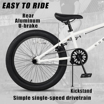 Freestyle BMX Bike, 18 20 Inch Kids Bicycle for 5-13 Years Old Kids and Beginner Level Rider, Multiple Colors