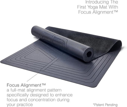 agoy Pro+ Warrior - Premium Non-Slip Yoga Mat – Eco-Conscious Design - PU Mat With Wet/Dry Grip+ - Focus Alignment - Lazer-Etched Technology - A Portable Standard Size Mat for All Styles of Yoga