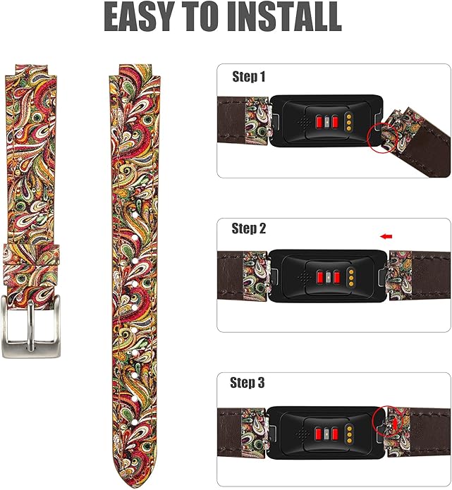 Leather Bands Compatible for Fitbit Inspire 3/2, Classic Wristbands Accessories Strap Replacement Band for Fitbit Inspire 3 Fitness Tracker Women Men
