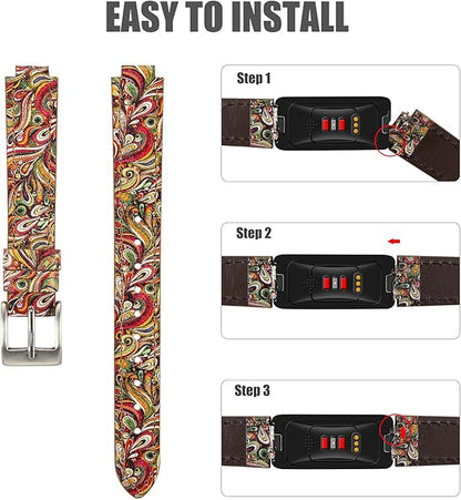 Leather Bands Compatible for Fitbit Inspire 3/2, Classic Wristbands Accessories Strap Replacement Band for Fitbit Inspire 3 Fitness Tracker Women Men