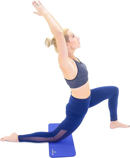 ProsourceFit Extra Thick Yoga Knee Pad and Elbow Cushion 15mm (5/8”) Fits Standard Mats for Pain Free Joints in Yoga, Pilates, Floor Workouts