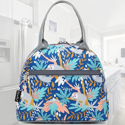 FlowFly Insulated Lunch Cooler Bag - Tote Bag Organizer for Women/Men, Sloth