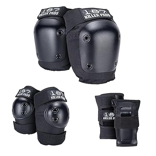 187 Killer Pads Six Pack Pad Set, Elbow Pads, Knee Pads, and Wrist Guards - Ideal for Skateboarding, Roller Skating, and Inline Skating