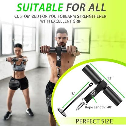 Forearm Strengthener Roller with Loading Pin and Thick Foam Grip – Multi-Functional Wrist Roller & Arm Blaster for Forearm, Wrist, and Grip Strength Training