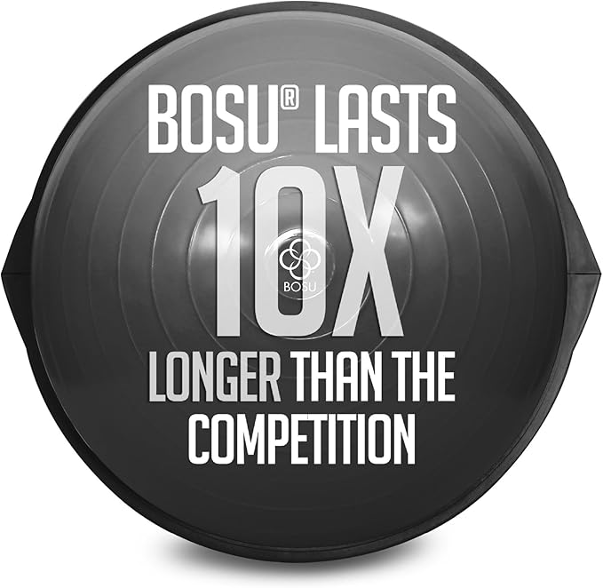 Bosu Pro Multi Functional Home Gym Full Body Balance Strength Trainer Ball Equipment with Guided Workouts and Pump