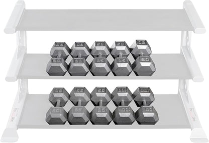 Body-Solid Cast Iron Hexagon Dumbbell, Hand Weights For Men and Women, Weight Dumbbells for Strength Training, Body Building Home Gym Training Gear