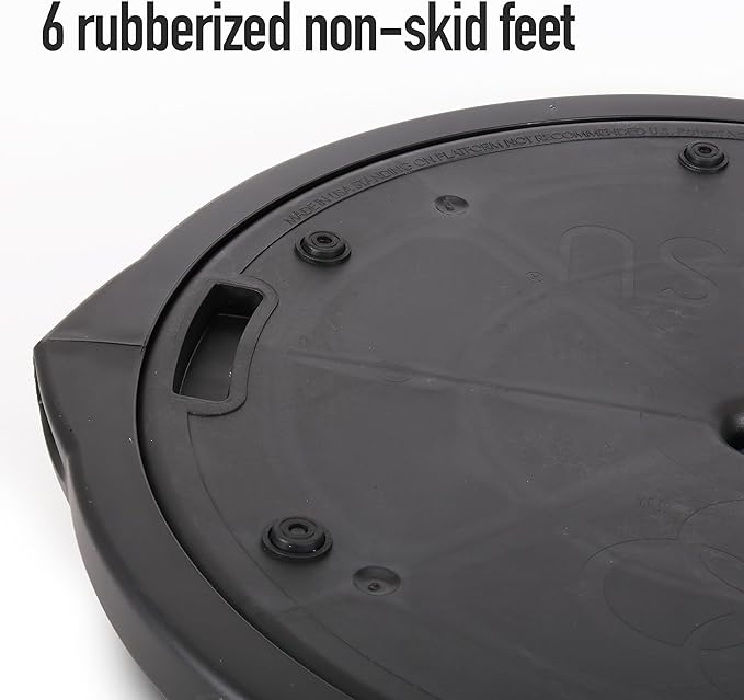 Bosu Balance Ball Exercise Trainer, Home Gym Equipment w/ Guided Workouts & Pump, 26", Blue - Inflatable Fitness Platform for Strength Training, Standing, Balancing, and Core Workout