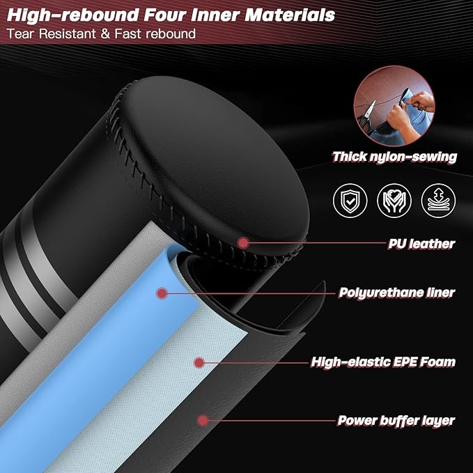 Dripex Freestanding Punching Bag, Heavy Boxing Bag with Stand for Adult Youth - Men Standing Boxing Punch Bag for Home Gym Workout