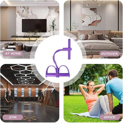 2025 Upgrade Multifunction Tension Rope or Exercise Sit Up Exercise Equipment,Pedal Ankle Puller,Bands-6 Tube Pedal Ankle Puller for Women Men