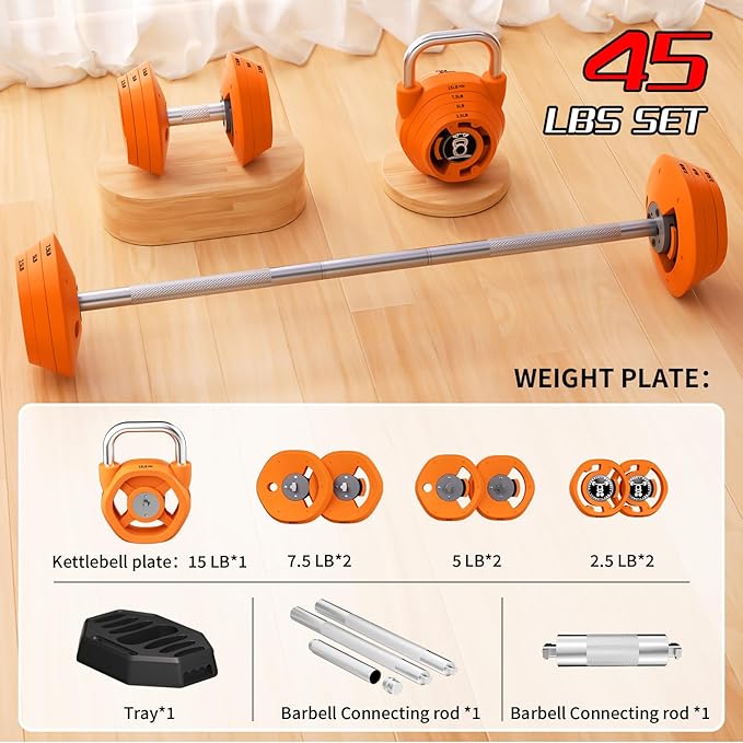 SKOK 25/55 lbs Pair Adjustable Dumbbells Set, Adjustable Weights Dumbbells Set for Men and Women with Anti-Slip Fast Adjust Weight by Turning Handle,Black Dumbbell with Tray