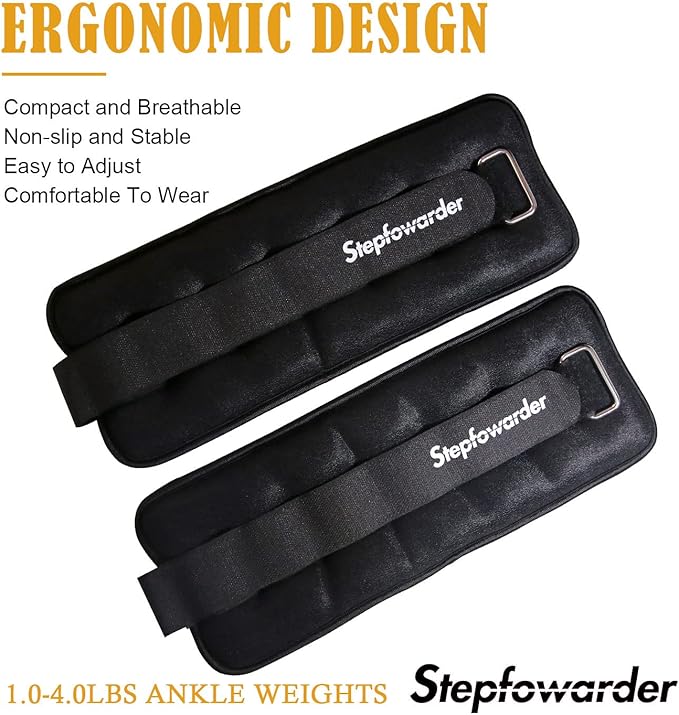 1-4 Lbs Ankle Weights Pair Set with Adjustable