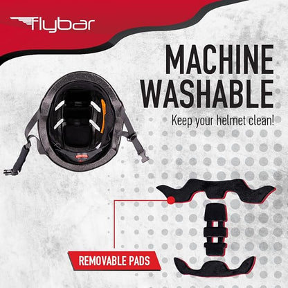 Flybar Bike Helmet- Multi Sport Dual Certified Adjustable Dial, Lightweight Skateboard Helmet, Roller Skating, Pogo, Electric Scooter, Snowboard, Boys and Girls Kids- Adults Helmets