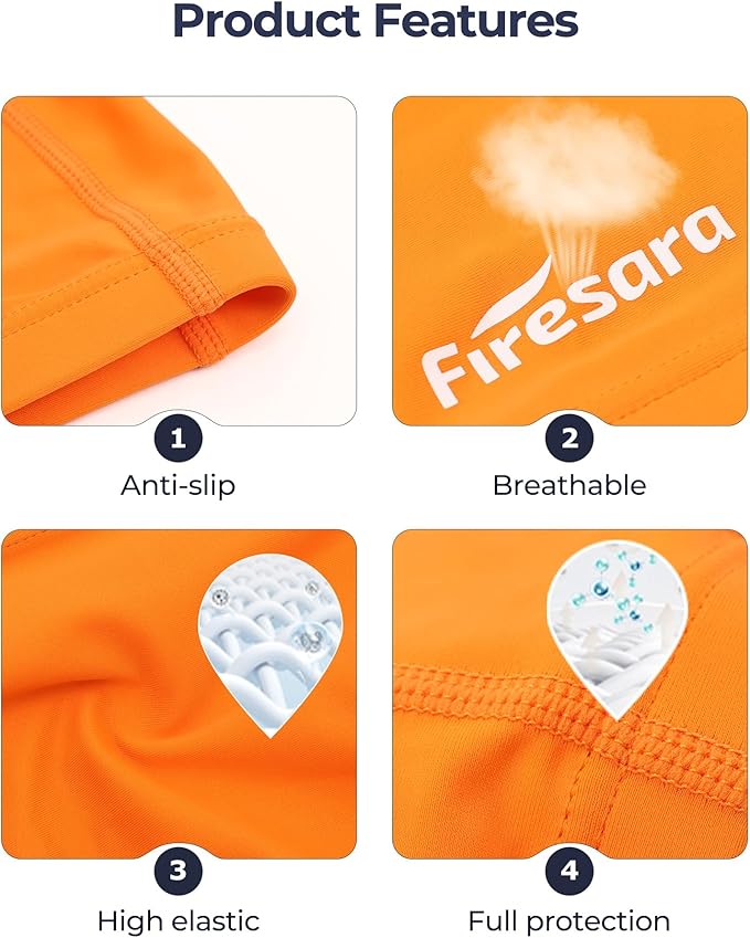 Firesara Fabric Swim Cap, High Elasticity Swimming Cap Keeps Hair Clean Breathable Fit Both Long Hair Short Hair, Swim Caps Woman Girls Men Kids One Size Hat