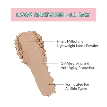 Kimchi Chic Beauty Puff Puff Pass Set and Bake Setting Powder for Makeup, Extra Fluffy Loose Face Powder Poof, Soft Natural Face Makeup for Uneven Skin Tone, 05 Suntan