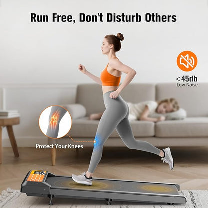 2.5HP Walking Treadmill Pad Incline, Under Desk Treadmill with Remote, 3 in 1 Low Noise Small Walking Mini Pad with Led Screen, Compact Treadmills for Home, 265lbs Capacity