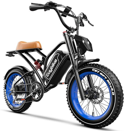1500W Electric Bike for Adults,48V 20/60Ah Removable Battery Max Range 80Miles & 30MPH Electric Bicycle,20''×4" Fat Tire Ebike,Adult Electric Bicycles for Commute Beach Snow,E-Bike UL Certified