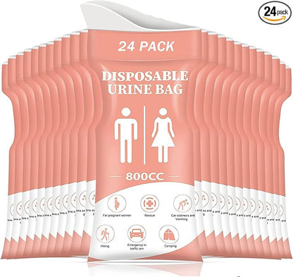 DIBBATU Disposable Urinal Bag 24 PCS 800ML Emergency