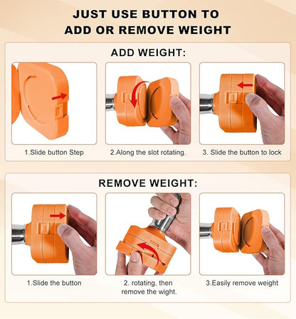 15LB 20LB 50LB Adjustable Dumbbell Set Free Weights Dumbbells Set for Women Men Hand Weights Sets Adjust Dumbbell Weight Sets for Home Gym Exercise Workout Strength Training Equipments