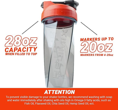 HELIMIX 2.0 Vortex Blender Shaker Bottle, 29 Fluid Ounces, Plastic, No Shaking Accessories Needed, Odor Resistant, Leak Proof, Durable, Easy to Clean, Sturdy Loop for Transport