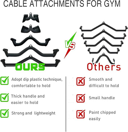 Lat Pulldown Bar - T Bar Row & Tricep Attachment for Home Gym Exercise